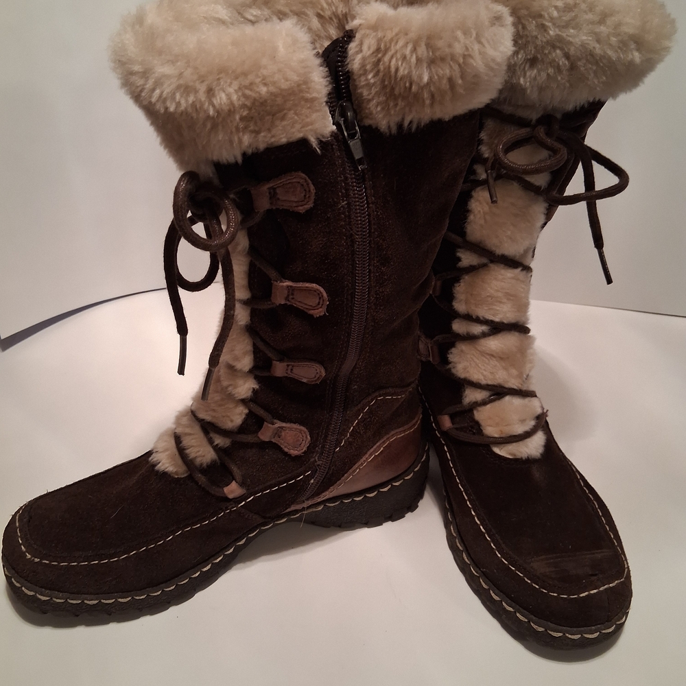BareTraps Dark Brown Shearling Boots - Picture 5 of 7